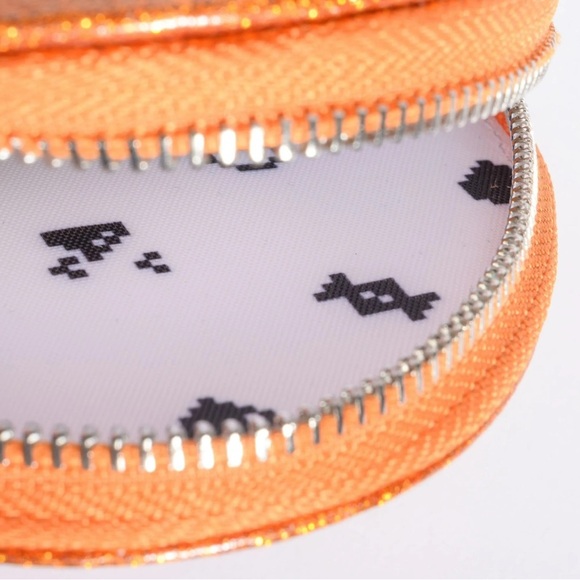 Cakeworthy X Tamagotchi Orange Glitter Zip Pouch - Picture 6 of 9
